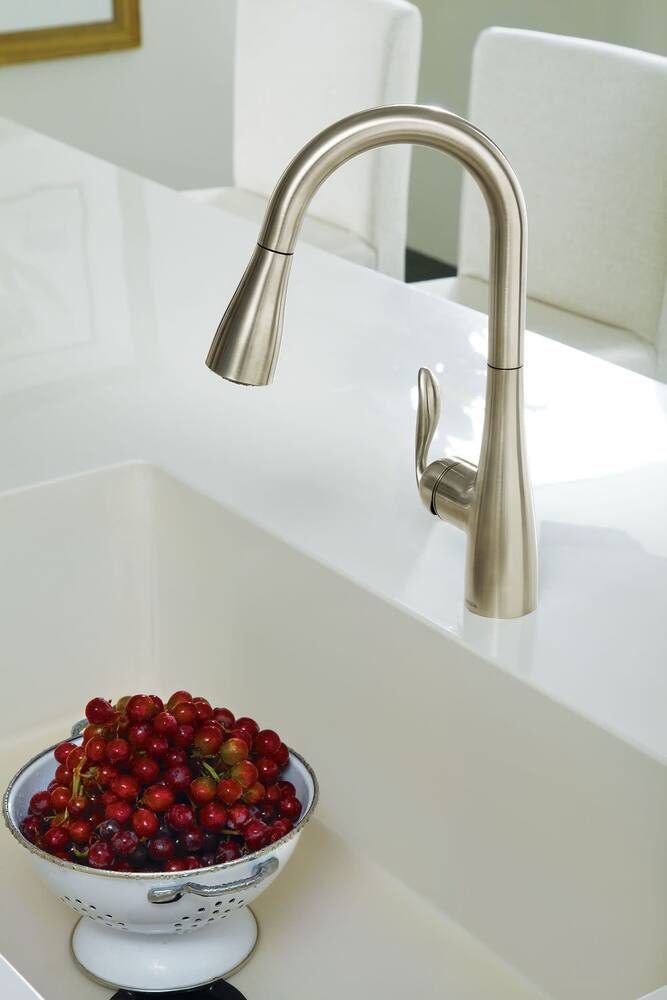 Moen® Arbor Single Handle High Arc Pull Down Sprayer Kitchen Faucet with Reflex & Power Clean, Matte Black
