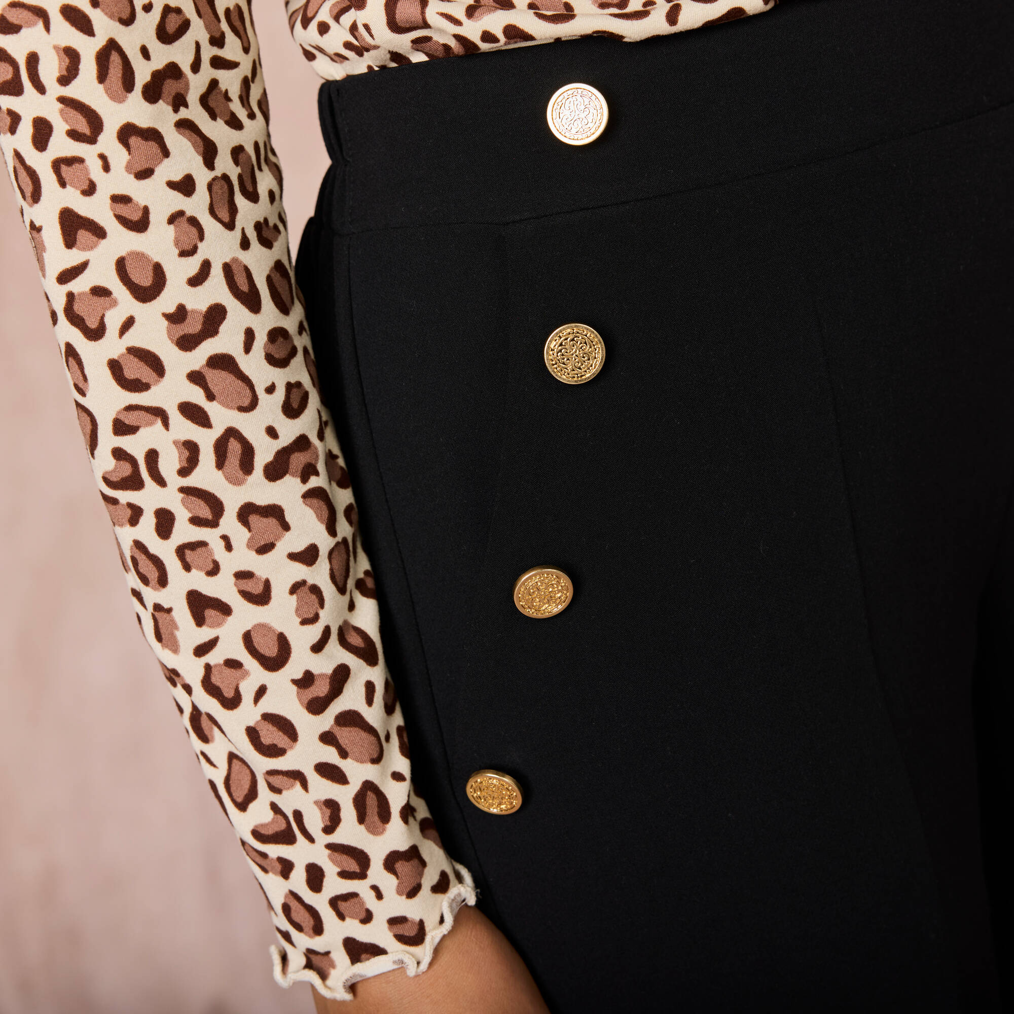 Pantalon fluide effet pont