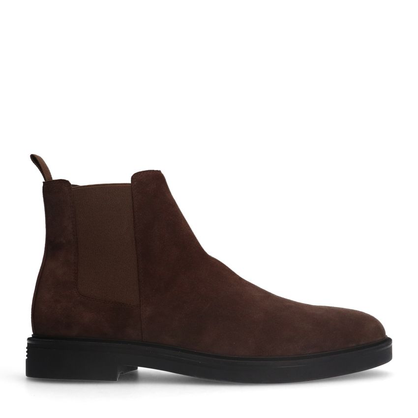 Manfield Bruine suède chelsea boots
