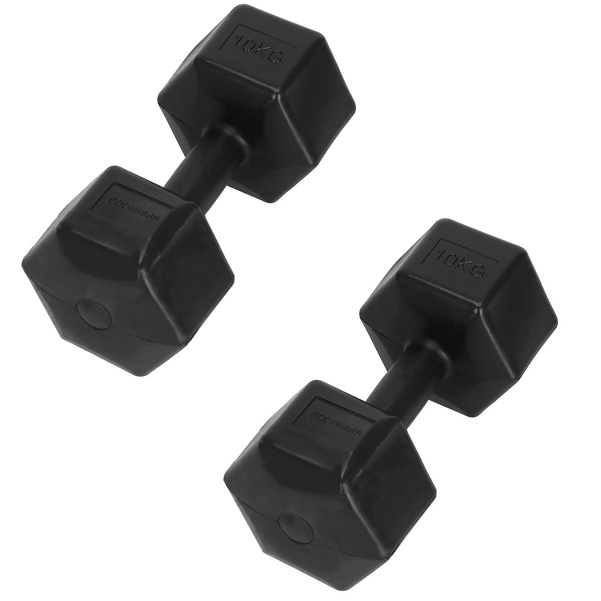 Ciężarki 2x10kg hexagonalne do ćwiczeń hantle zestaw 2 szt.