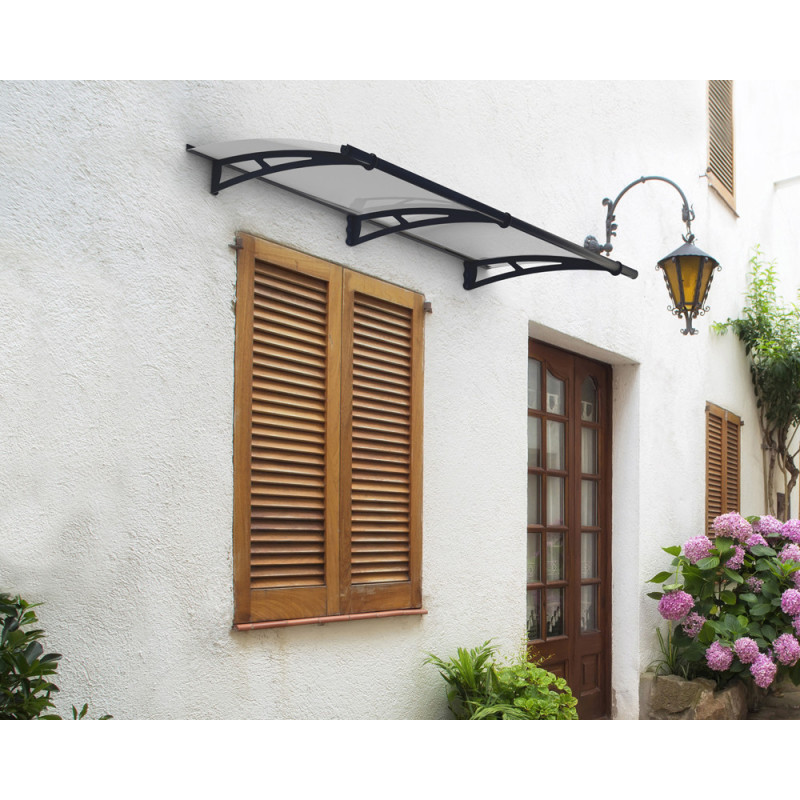 Marquise de porte Aquila gris foncé 205,5 x 91,5 cm CANOPIA