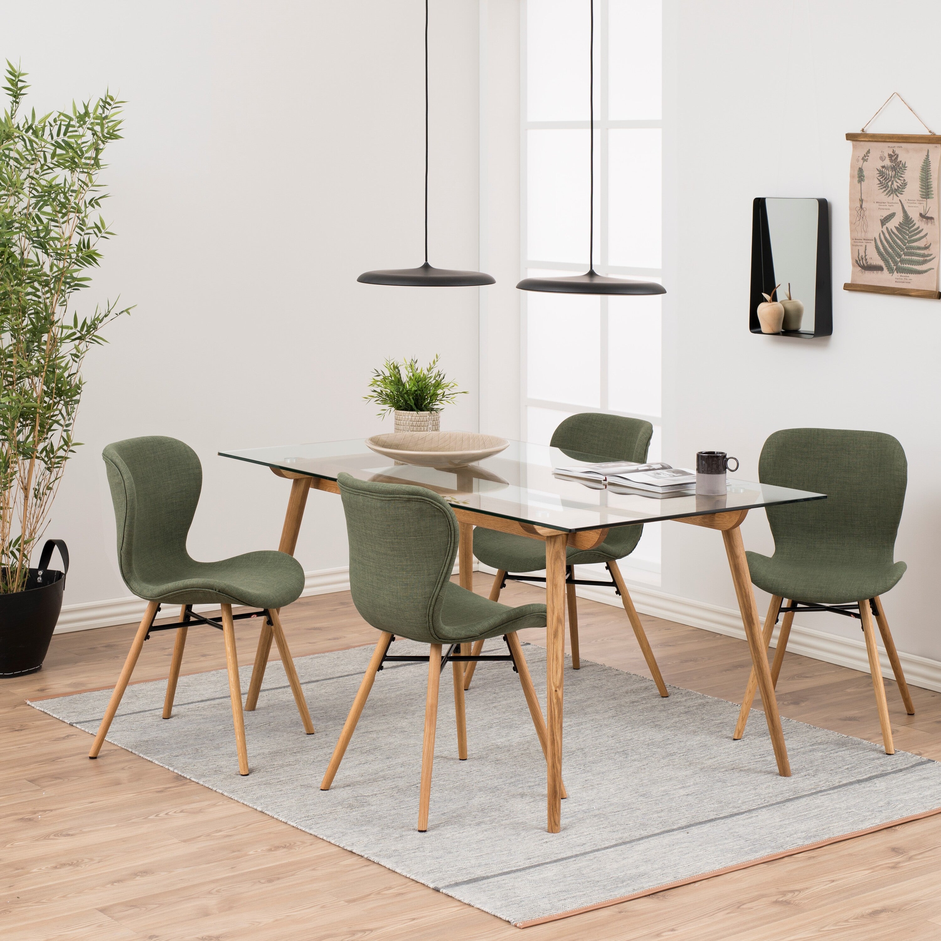 by fonQ basic Tough Eetkamerstoel - Textiel - Groen