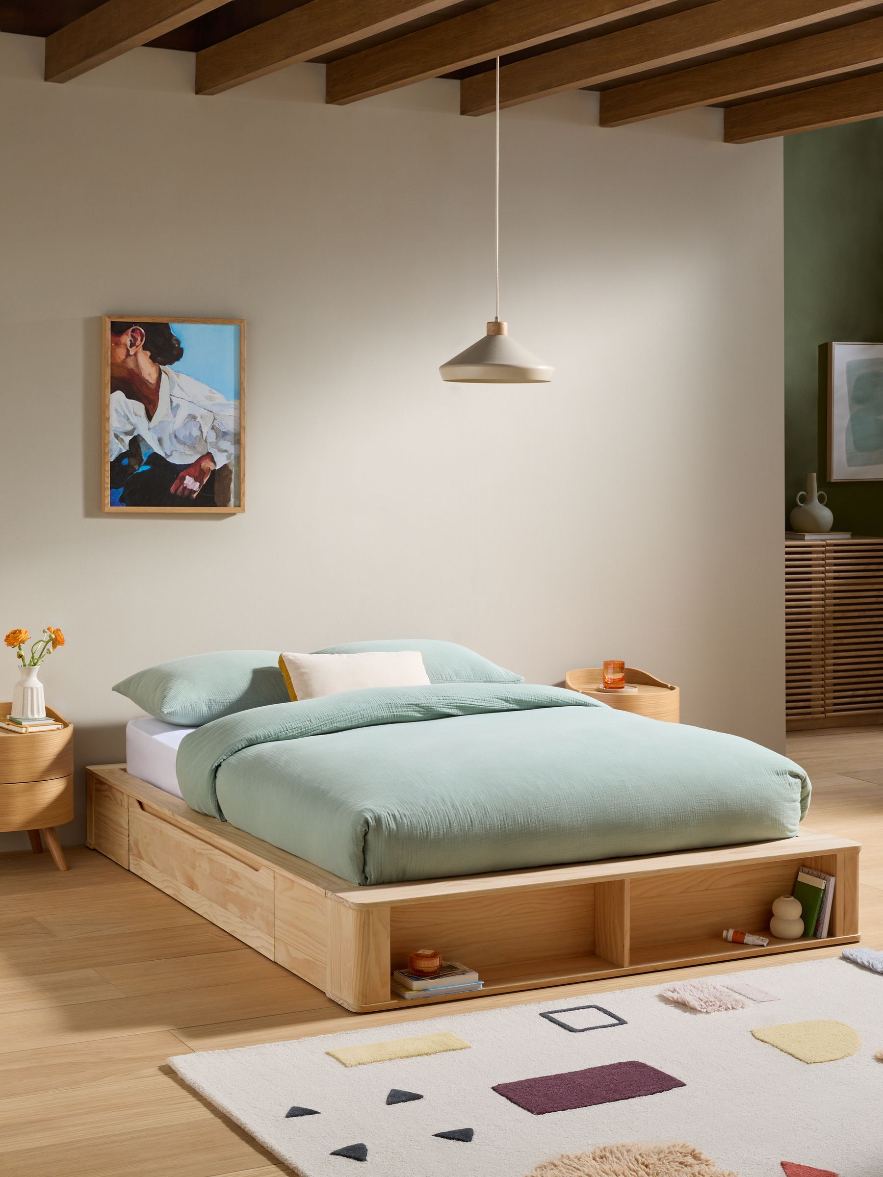 Kano Storage Bed in Natural Pine