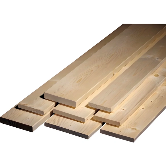 Glattkantbrett, gehobelt, Kanten: gefast, BxL: 8 x 250 cm