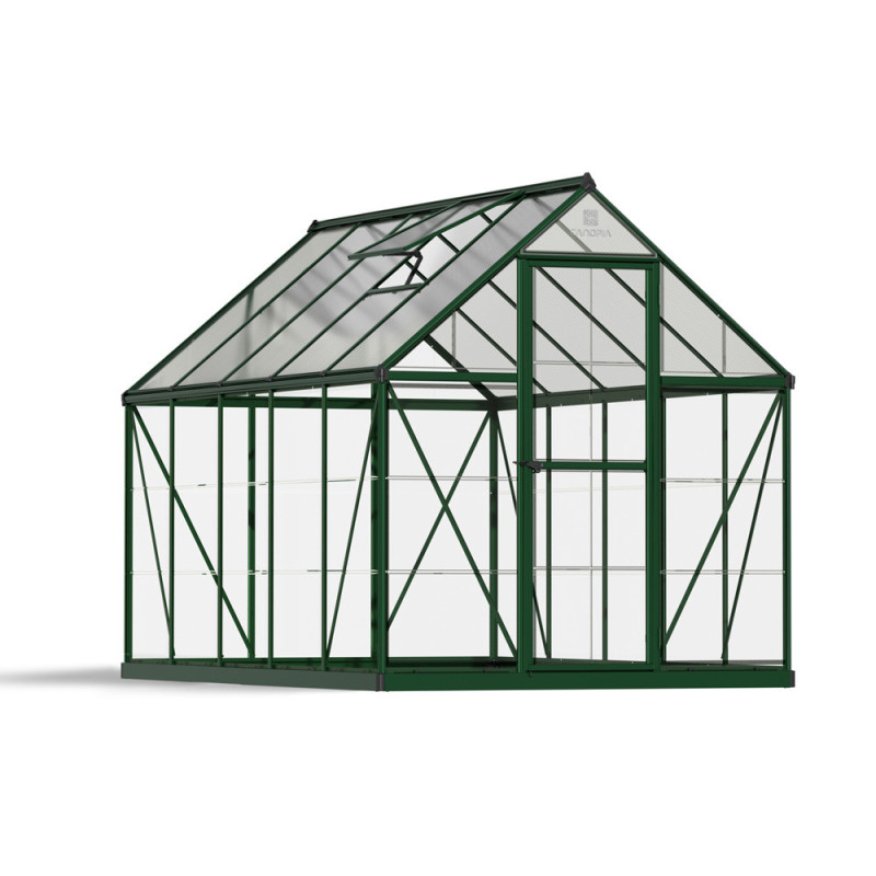 Serre en polycarbonate Hybrid verte 5,4 m² CANOPIA