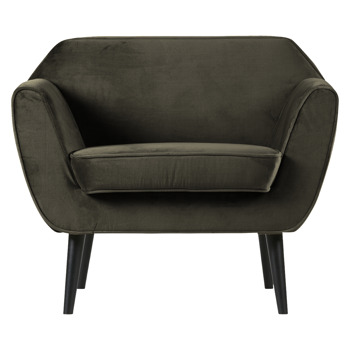 WOOOD fauteuil Rocco - Velvet - Warm Groen - 75x92x81