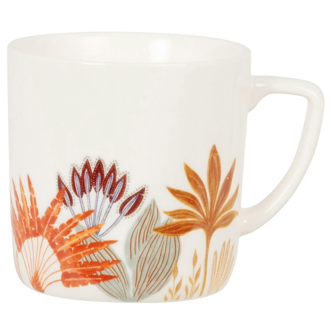 AQABA - Mug en grès motif végétal multicolore