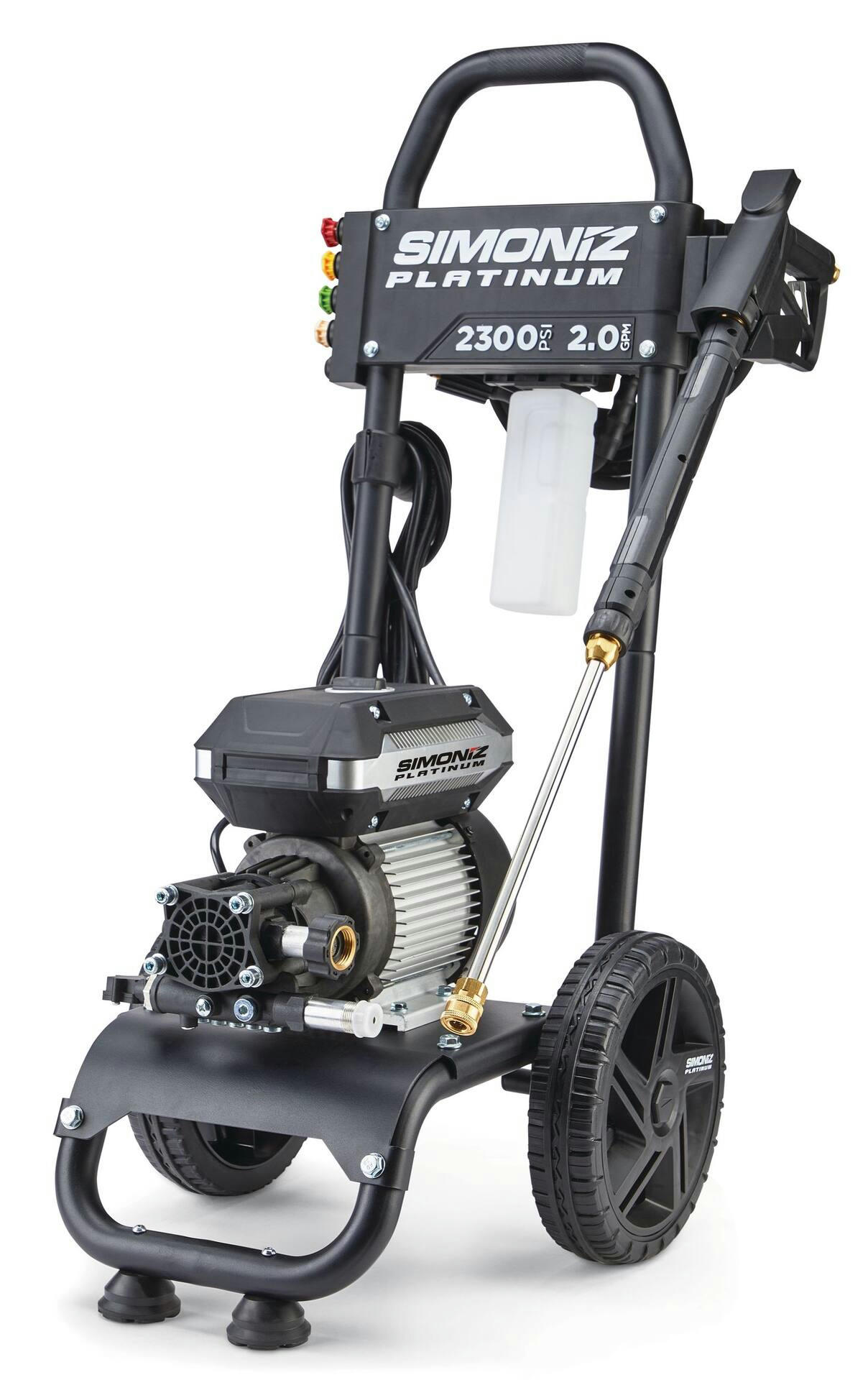 Simoniz Platinum 2300 PSI 2.0 GPM Brushless Electric Pressure Washer w/ Foam Blaster Attachment