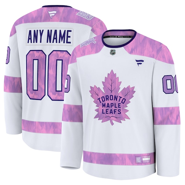 Toronto Maple Leafs  2024 Hockey Fights Cancer Custom Practice Jersey - White
