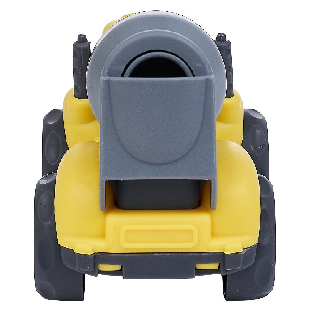 Camion benne ciment plastique jaune 10x6,5xH7 cm