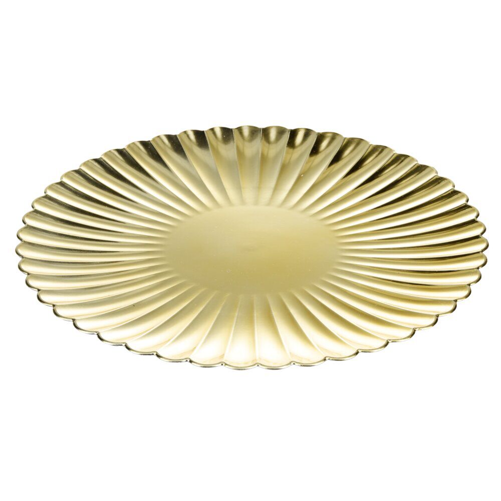 Sous-assiette forme fleur Ø33 cm doré