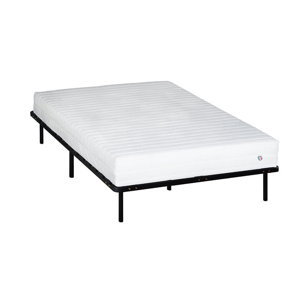KLO - Ensemble  160x200  Matelas Mousse HD + Sommier Métal