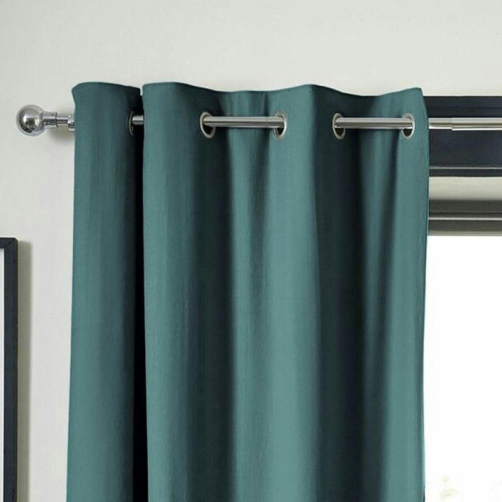 - Rideau occultant doublure polaire polyester bleu 140x180 cm