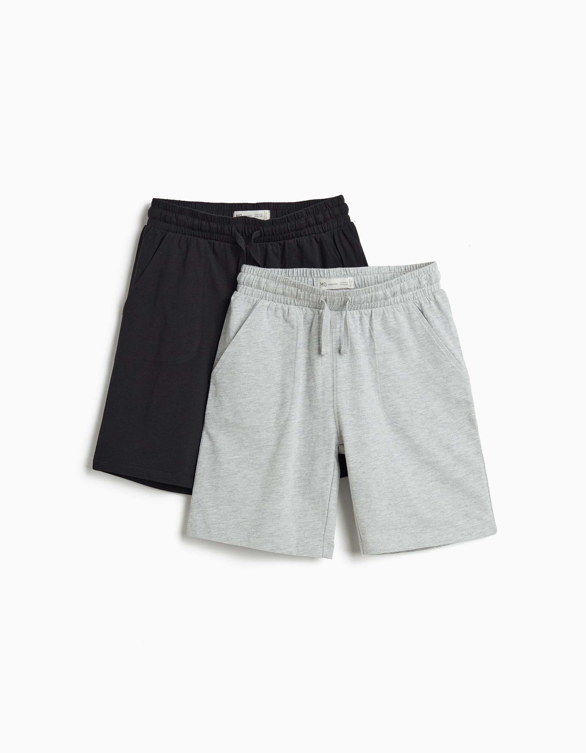 Pack 2 Calções Jersey, Menino, Cinzento Claro