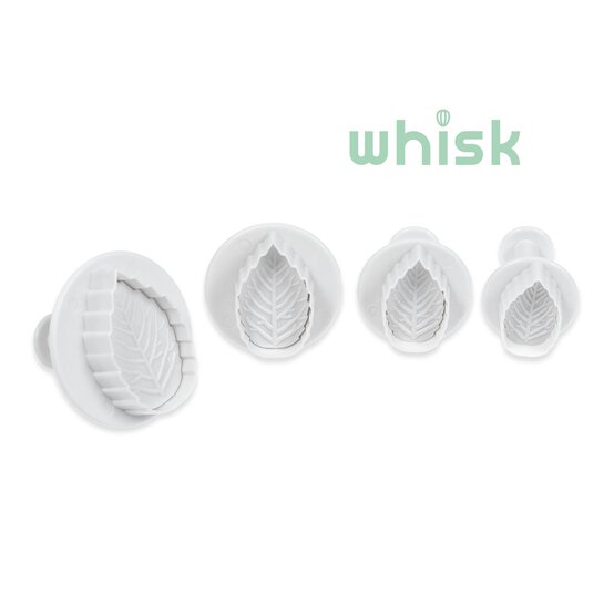 Whisk Veined Rose Leaf Plunge Cutters 4 Pack