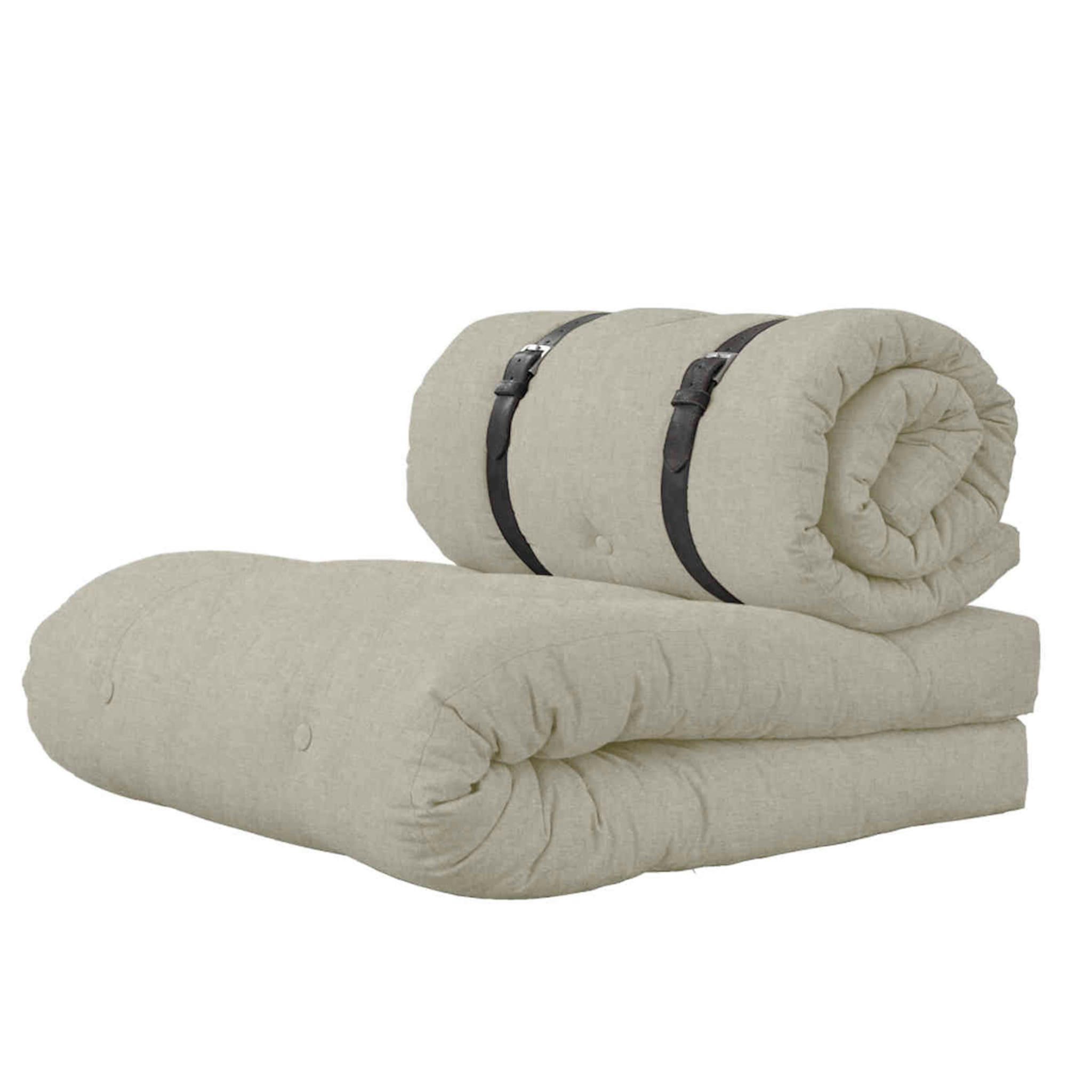 - Matelas futon pouf 2 en 1 beige 70x200