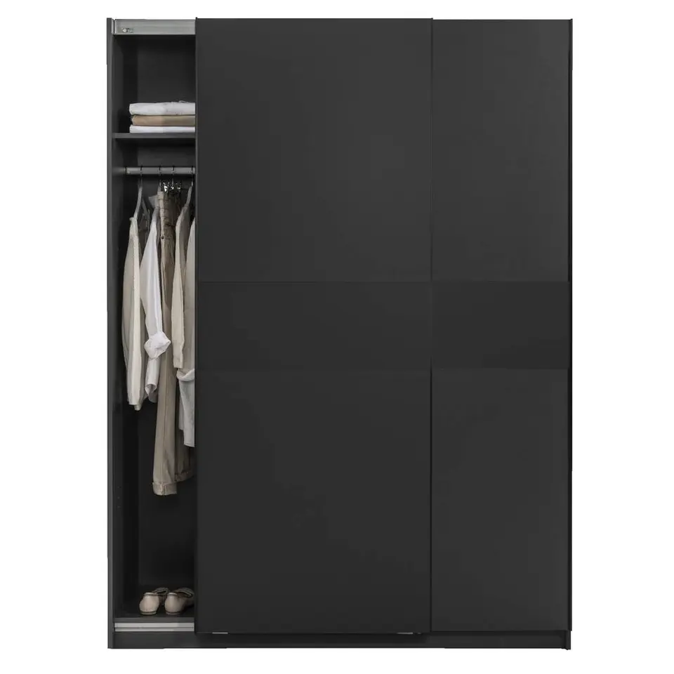 Schuifdeurkast Genua - antraciet - 204x150x60 cm