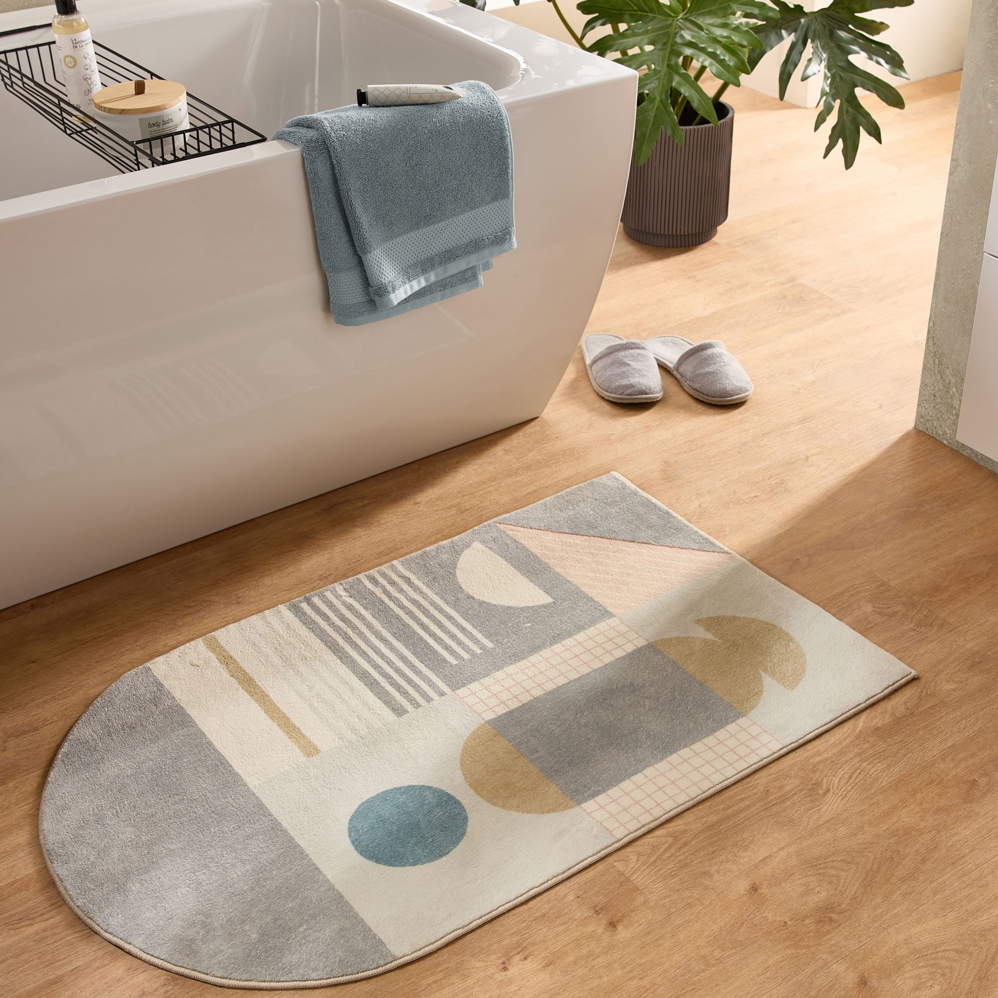 Gino Falcone Ariella Badmat 70 x 120 cm - Grijs