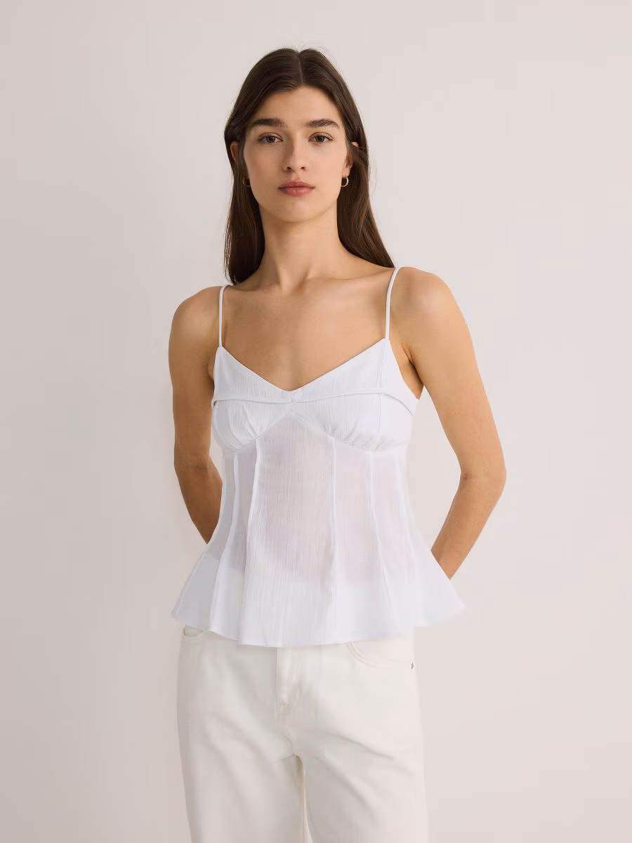 Cotton Rich Top With Overskirt