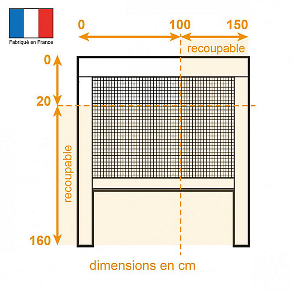 Moustiquaire enroulable verticale fenêtre en alu marron - Moustikit Confort