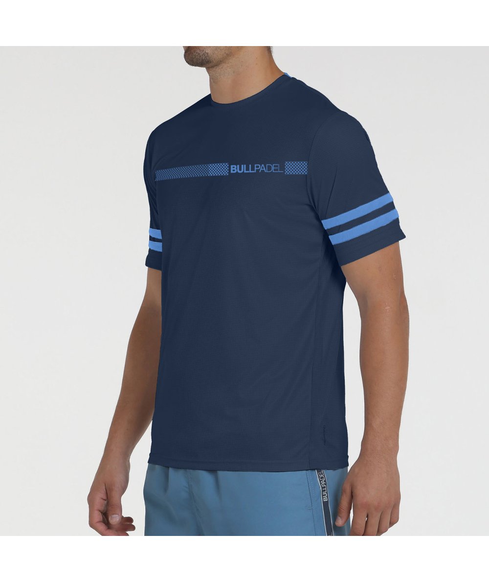 CAMISETA BULLPADEL BERRO AZUL MARINO