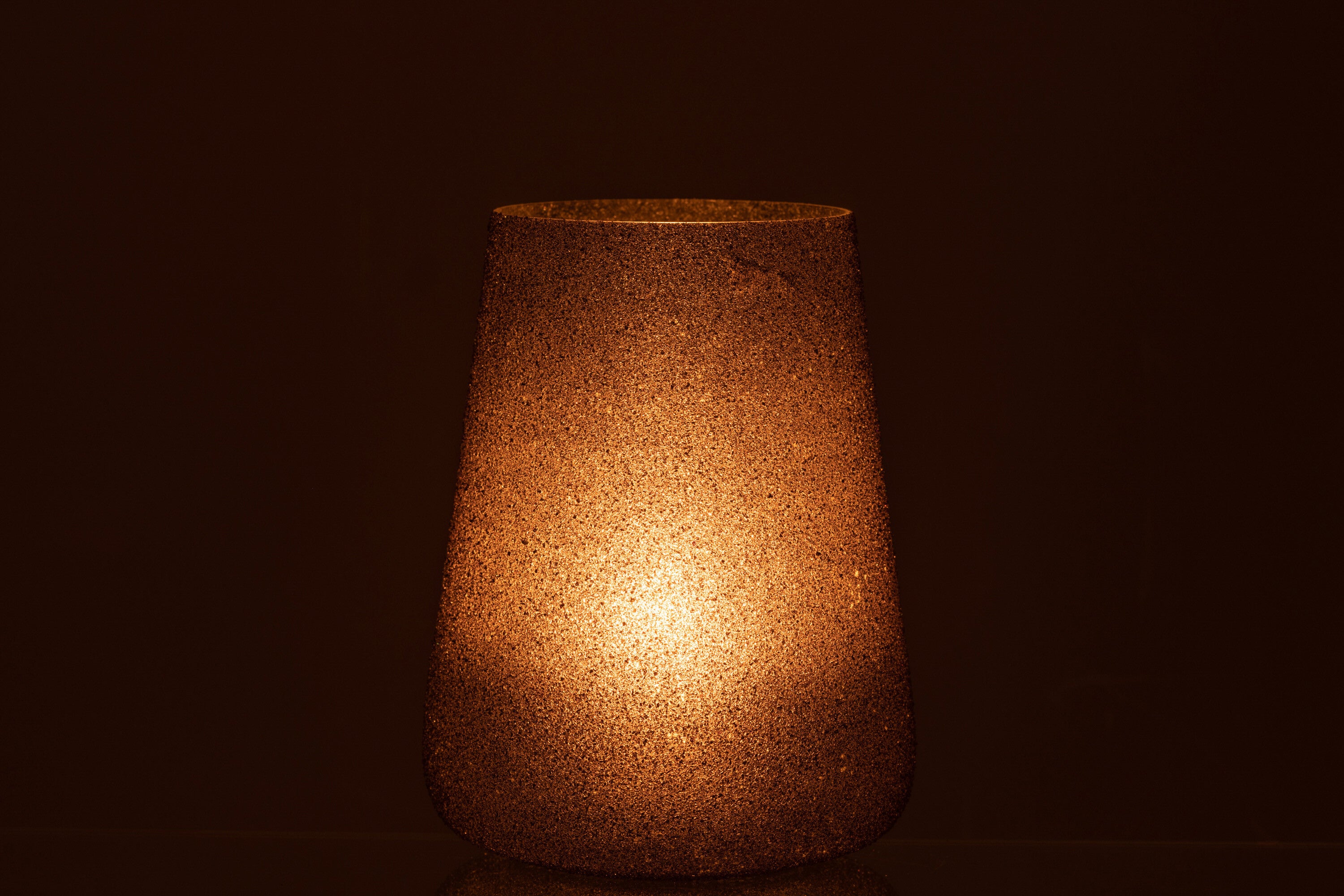 J-Line windlicht Glitter - glas - paars - large