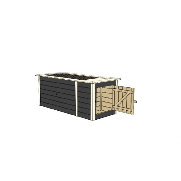 Hochbeet, BxHxL: 217,6 x 81 x 205 cm, Holz