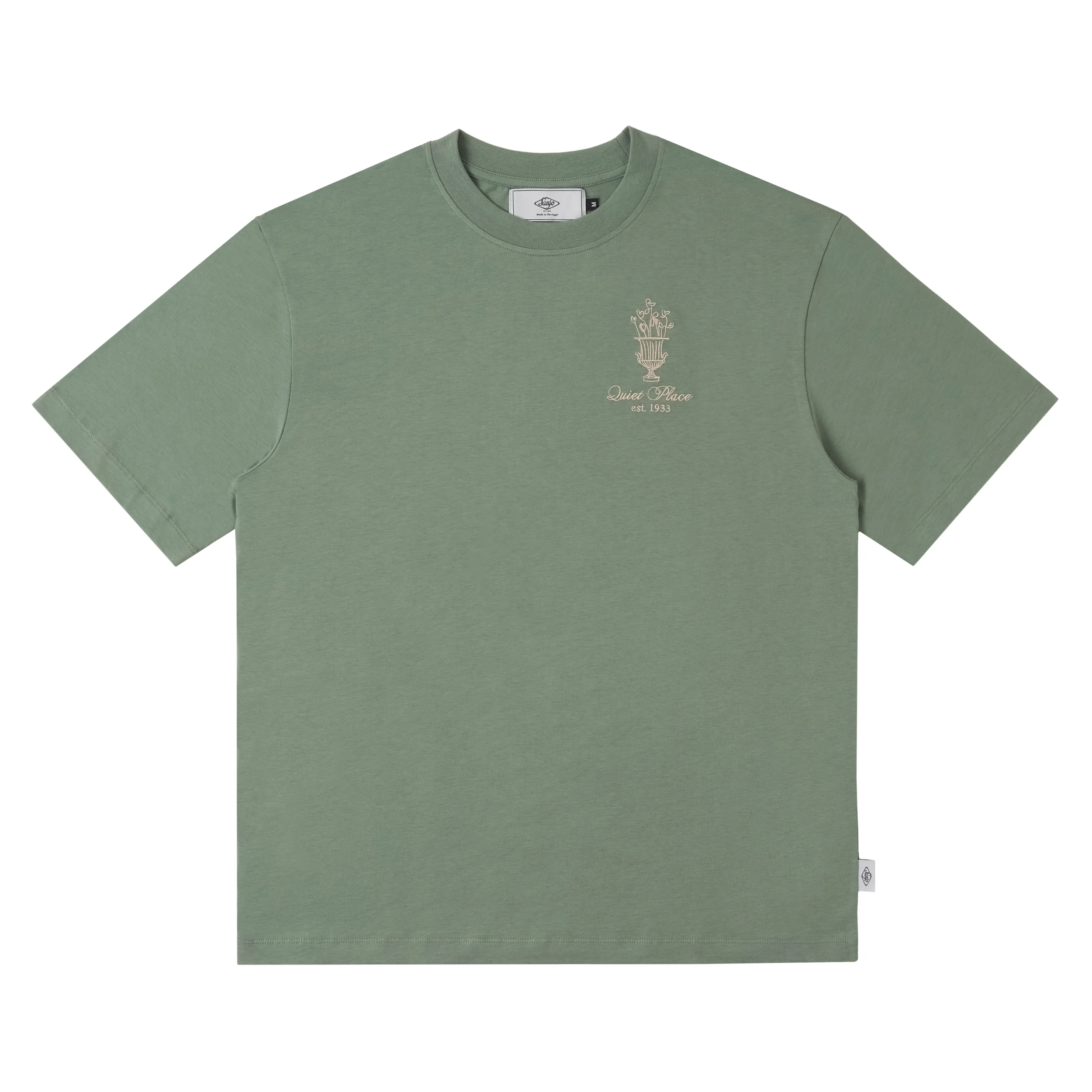 Sanjo Quiet Place T-shirt // Kaqui