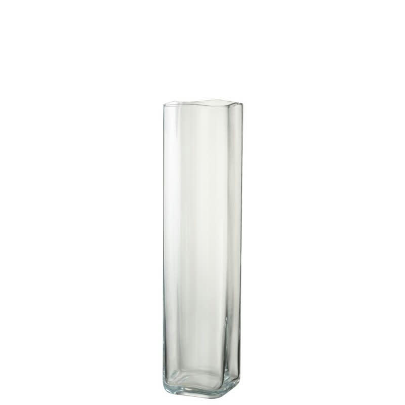 DROIT - Vase carré transparent H52cm