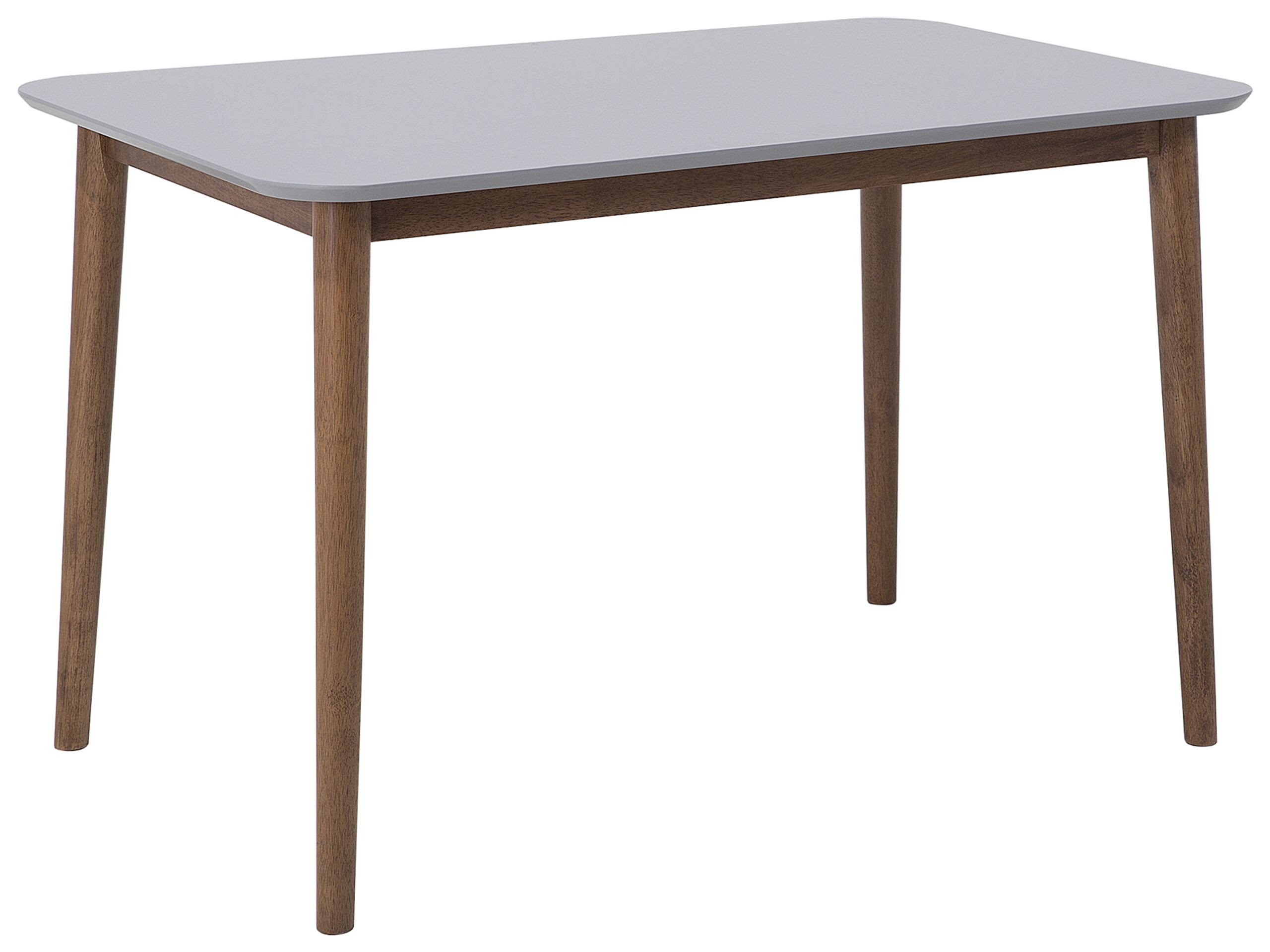 Stół do jadalni 118x77 ciemne drewno szary