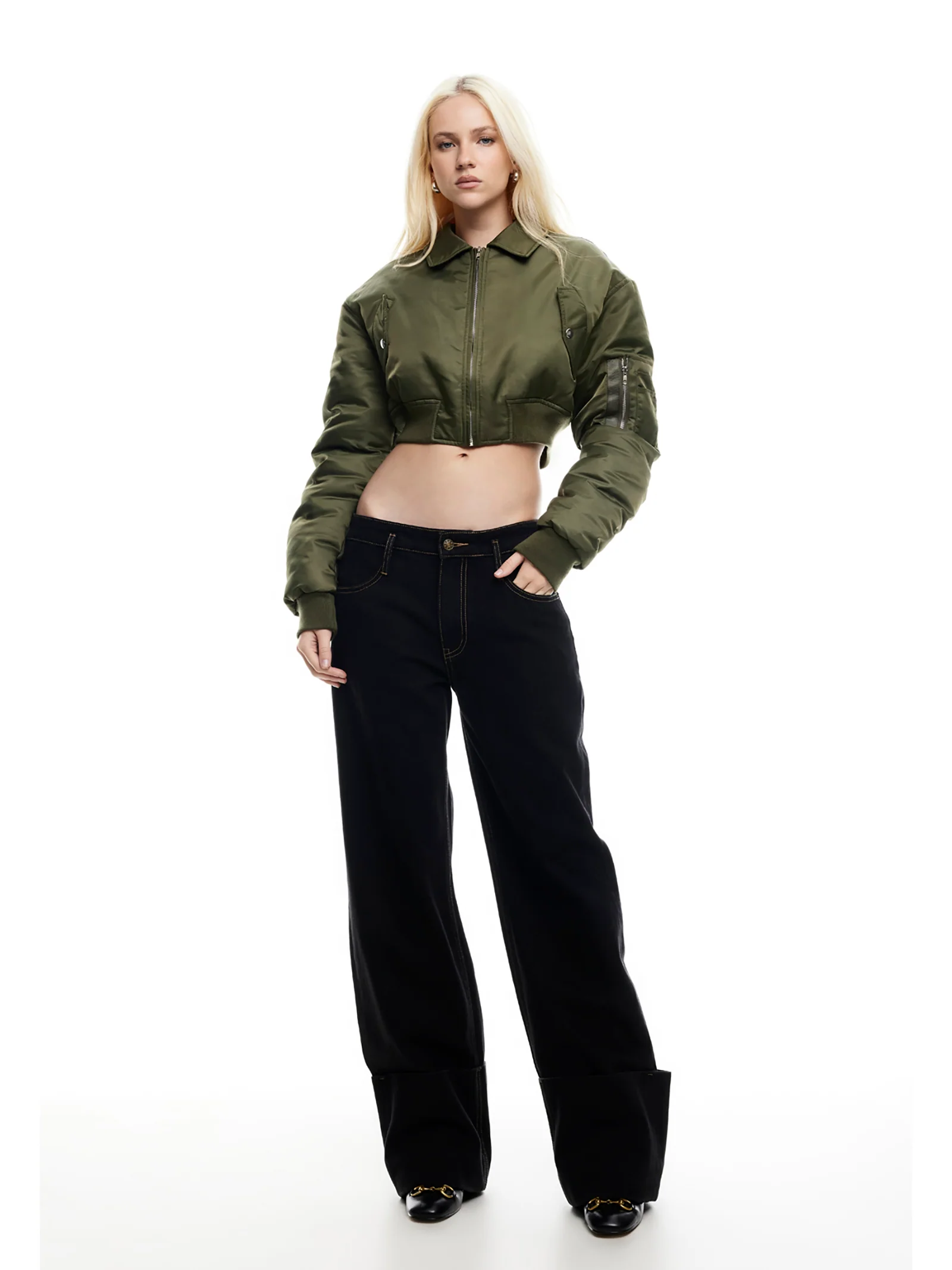 Essential Cropped Bomber