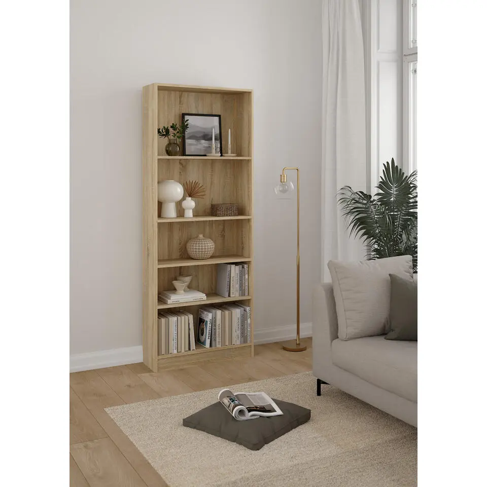 Boekenkast Naturel - 80x203cm - Basic