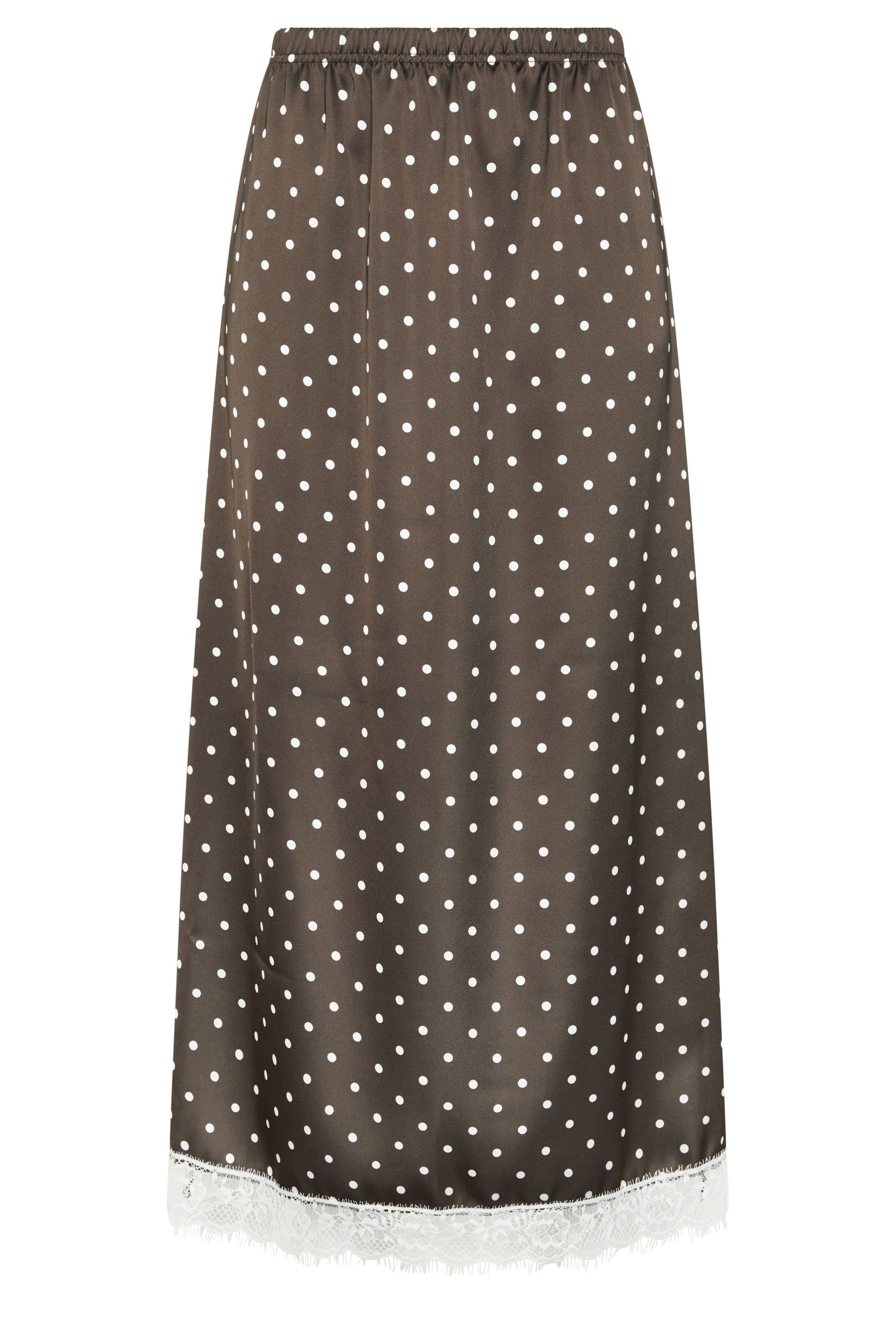 Long Tall Sally Tall Polka Dot Lace Maxi Skirt
