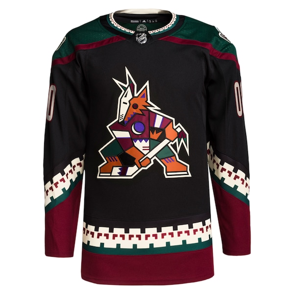 Arizona Coyotes adidas  Home  Primegreen Authentic Custom Jersey - Black
