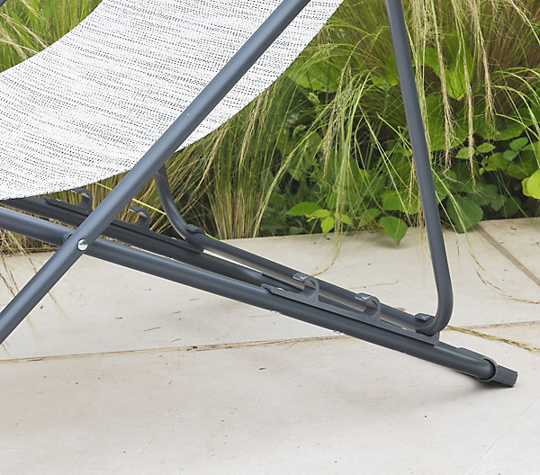 Lot de 6 Chiliennes en acier gris anthracite et chiné SUNNY - Ozalide