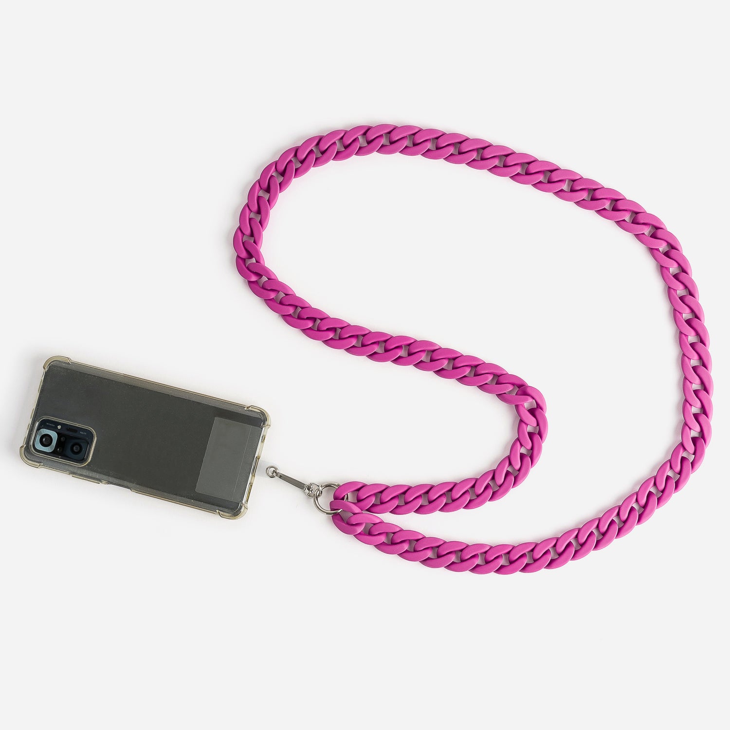 Chaîne bijou TEXTO rose foncé pour téléphone portable