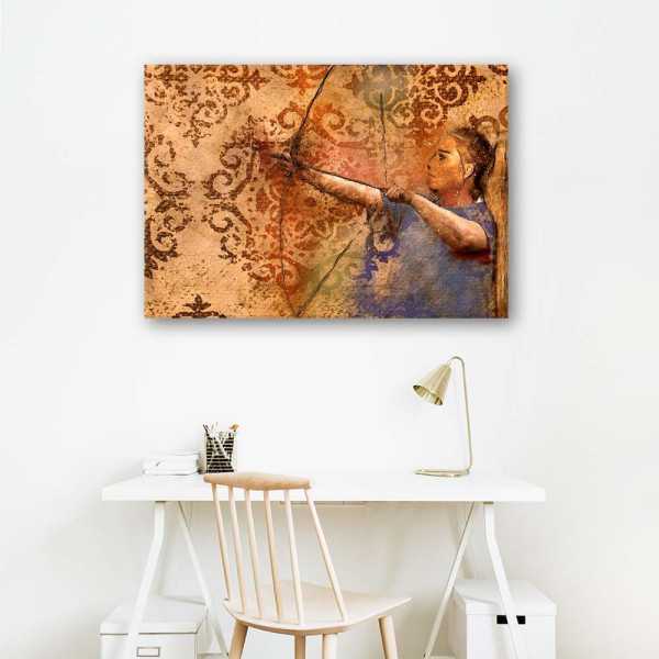Feeby Obraz na płótnie Kobieta strzelająca z łuku 60x40