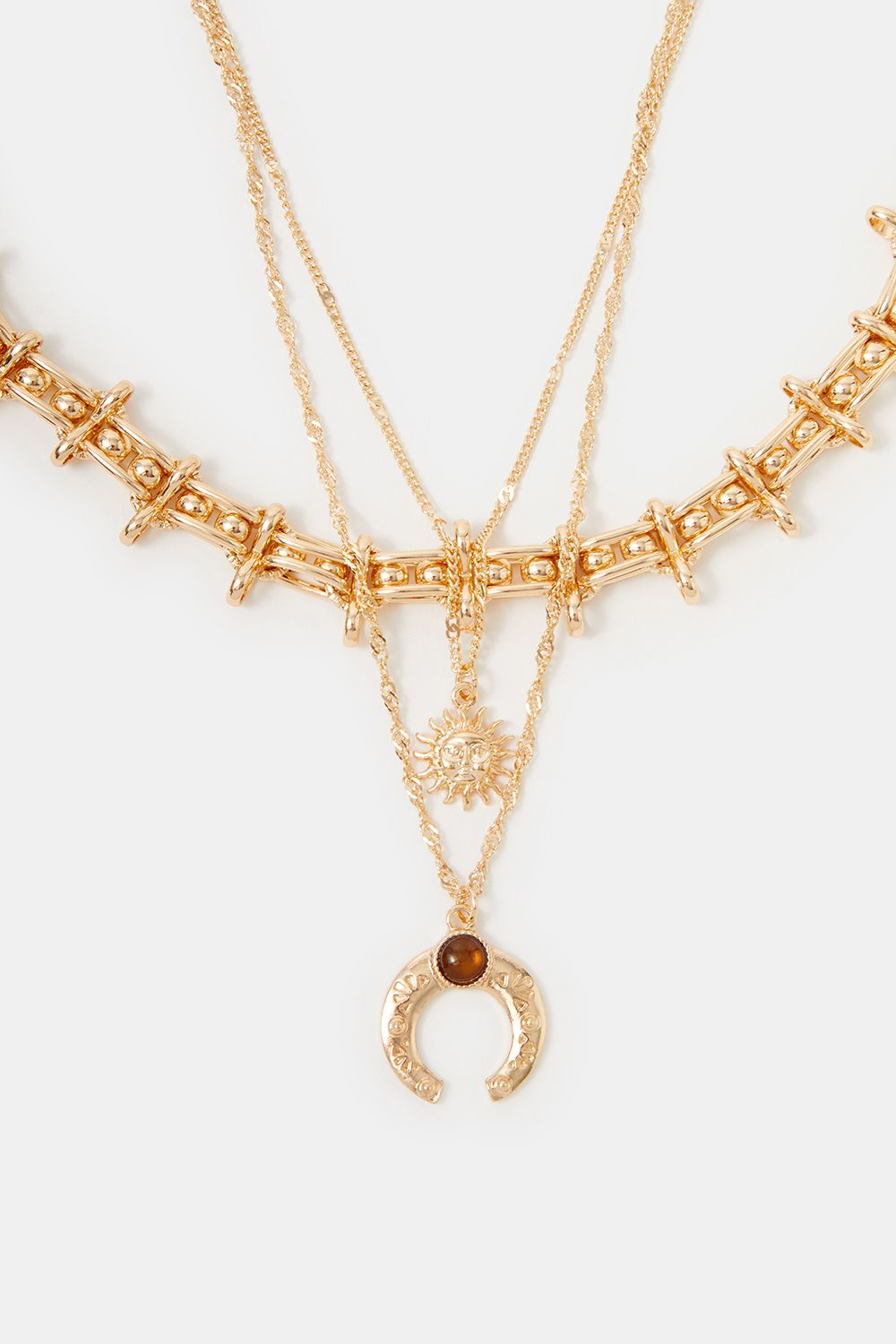 Accessorize 2-Pack Horseshoe Pendant Layered Necklaces