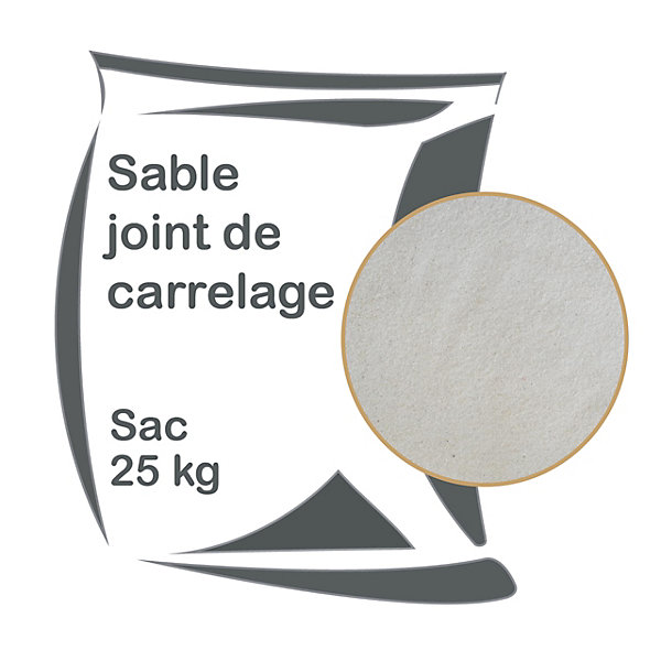 Lot de 4 sacs de sable joint de carrelage blanc 0/1 25KG
