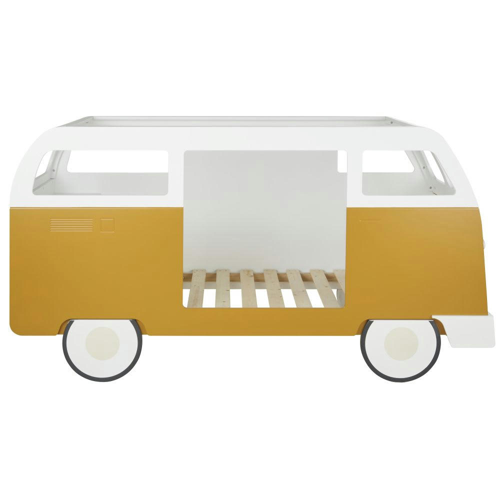 Brisbane - Lit van enfant 90x190 blanc et marron écureuil