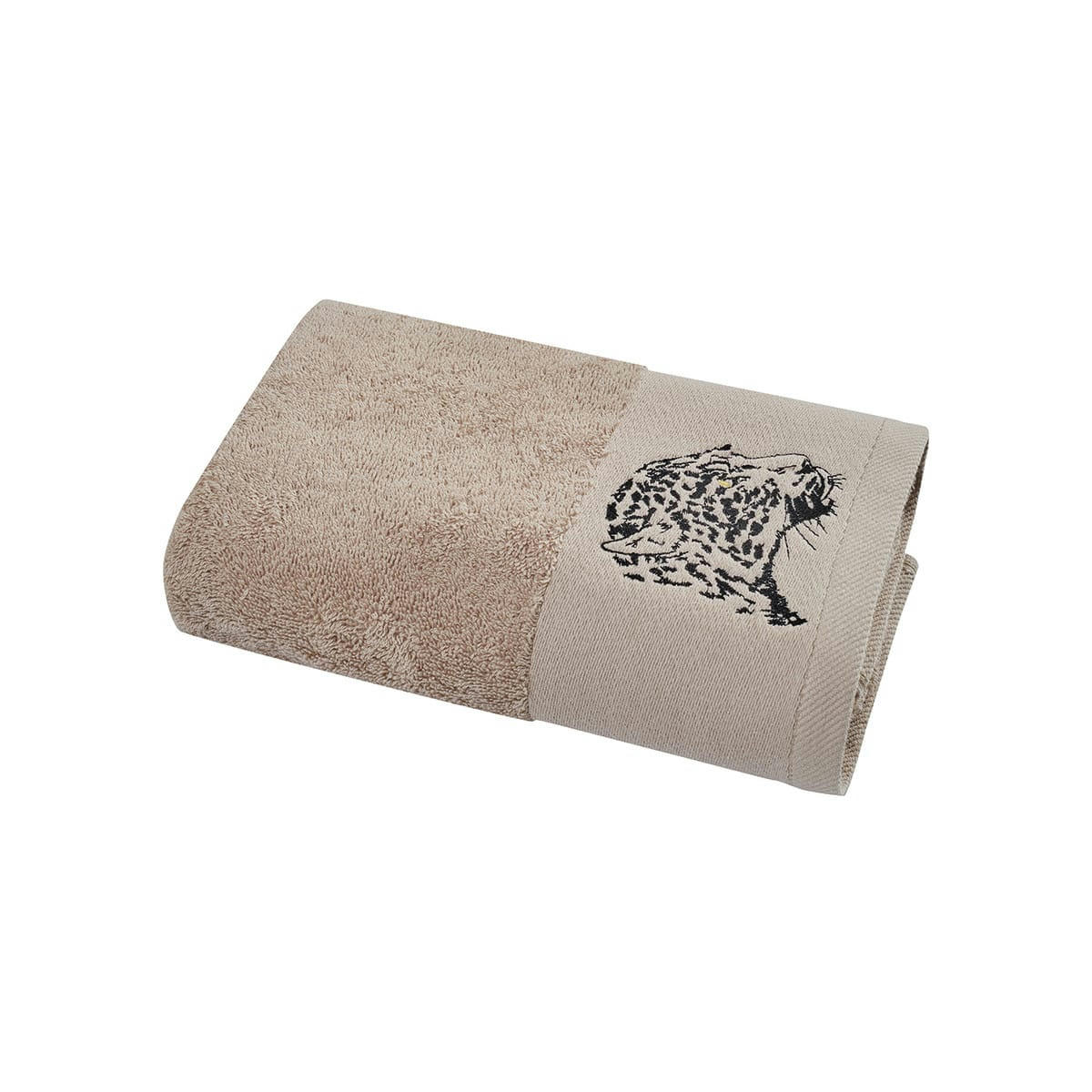 BAGHERA - Serviette de toilette en coton Sable 50x100 cm