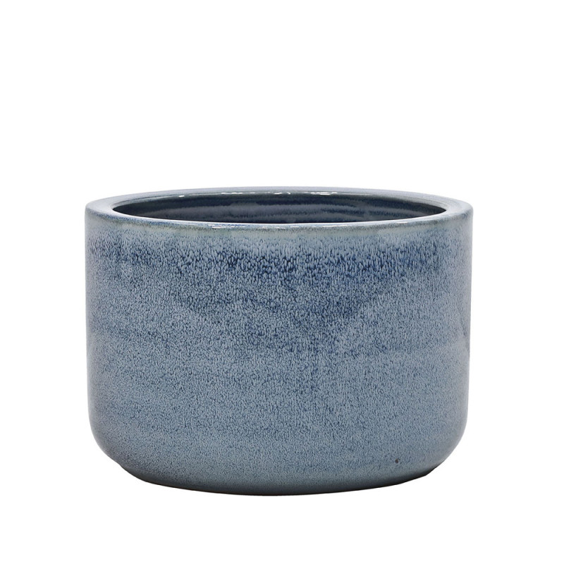 Pot en terre cuite Glazed bleu Ø 30,5 x 20 cm
