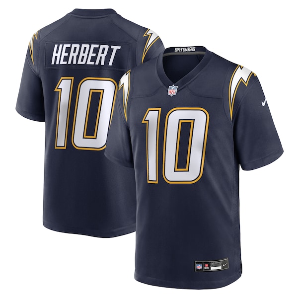 Justin Herbert Los Angeles Chargers Nike Alternate Super Chargers Game Player Jersey - Navy/Powder Blue/Gold