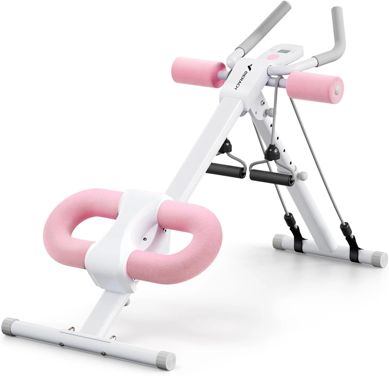 Ab Workout Equipment, Adjustable Ab Trainer Machine for Abs Workout at Home Gym, Foldable, Knee Protection, Abdominal Trainer for Stomach Workout(Ab - Pink)