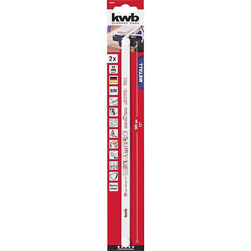 Lame de scie à métaux HSS bi-métal 300 mm kwb 188020 - pour scies à main