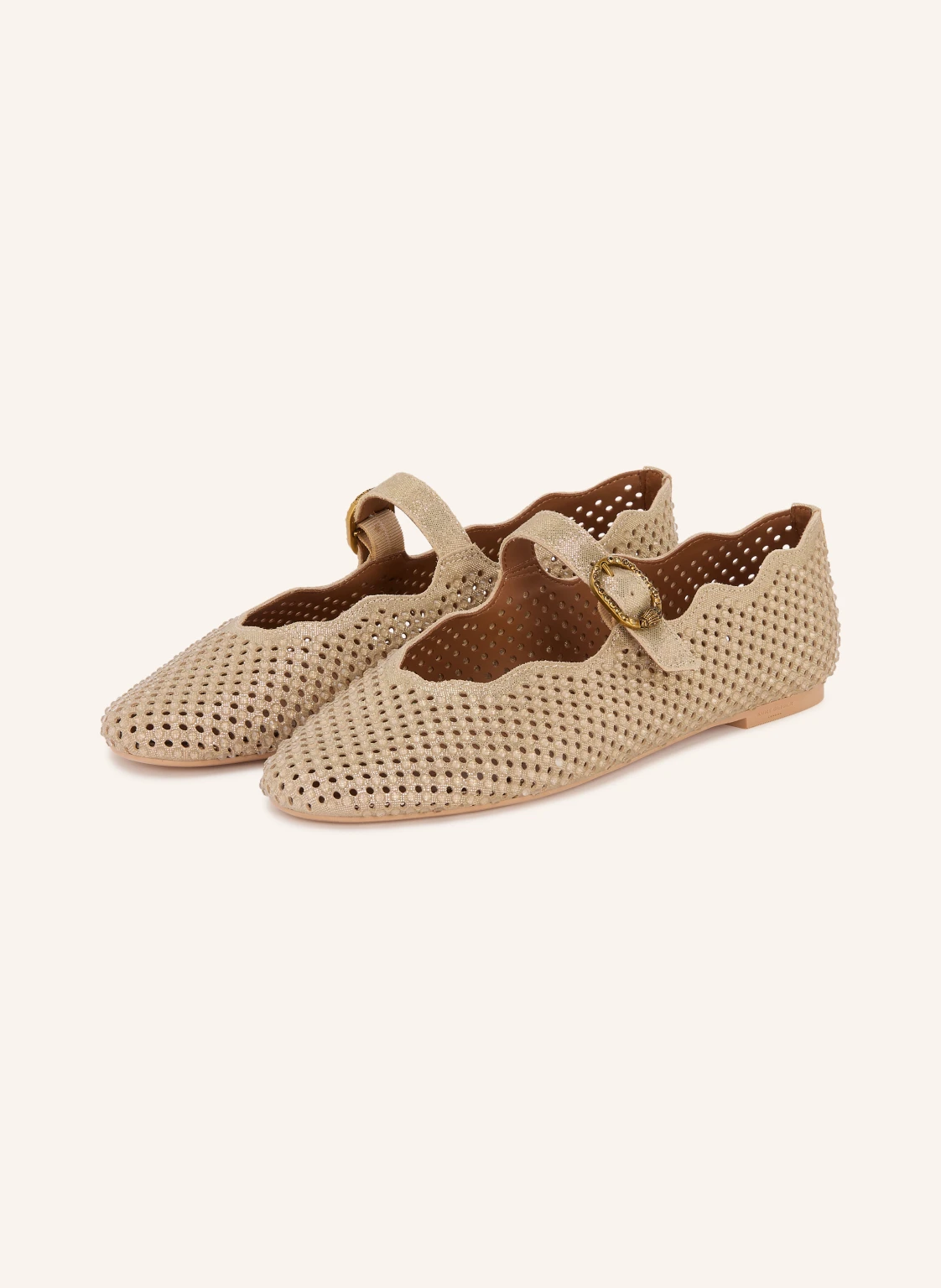KURT GEIGER Mary-Jane-Ballerinas WAVY MAYFAIR mit Schmucksteinen