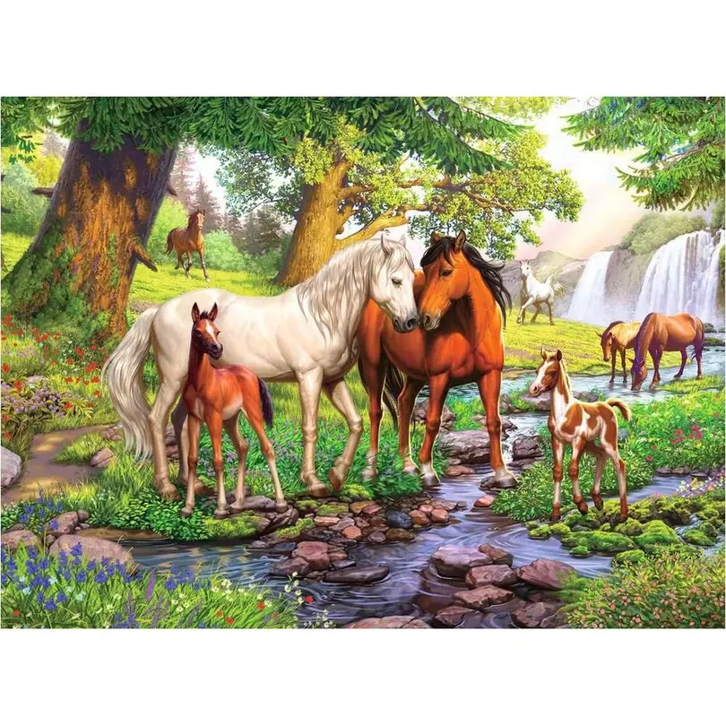 Puzzle Wildpferde am Fluss