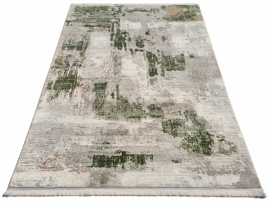Dywan z frędzlami Emir 167 cream green cream 080x150 - do salonu pokoju