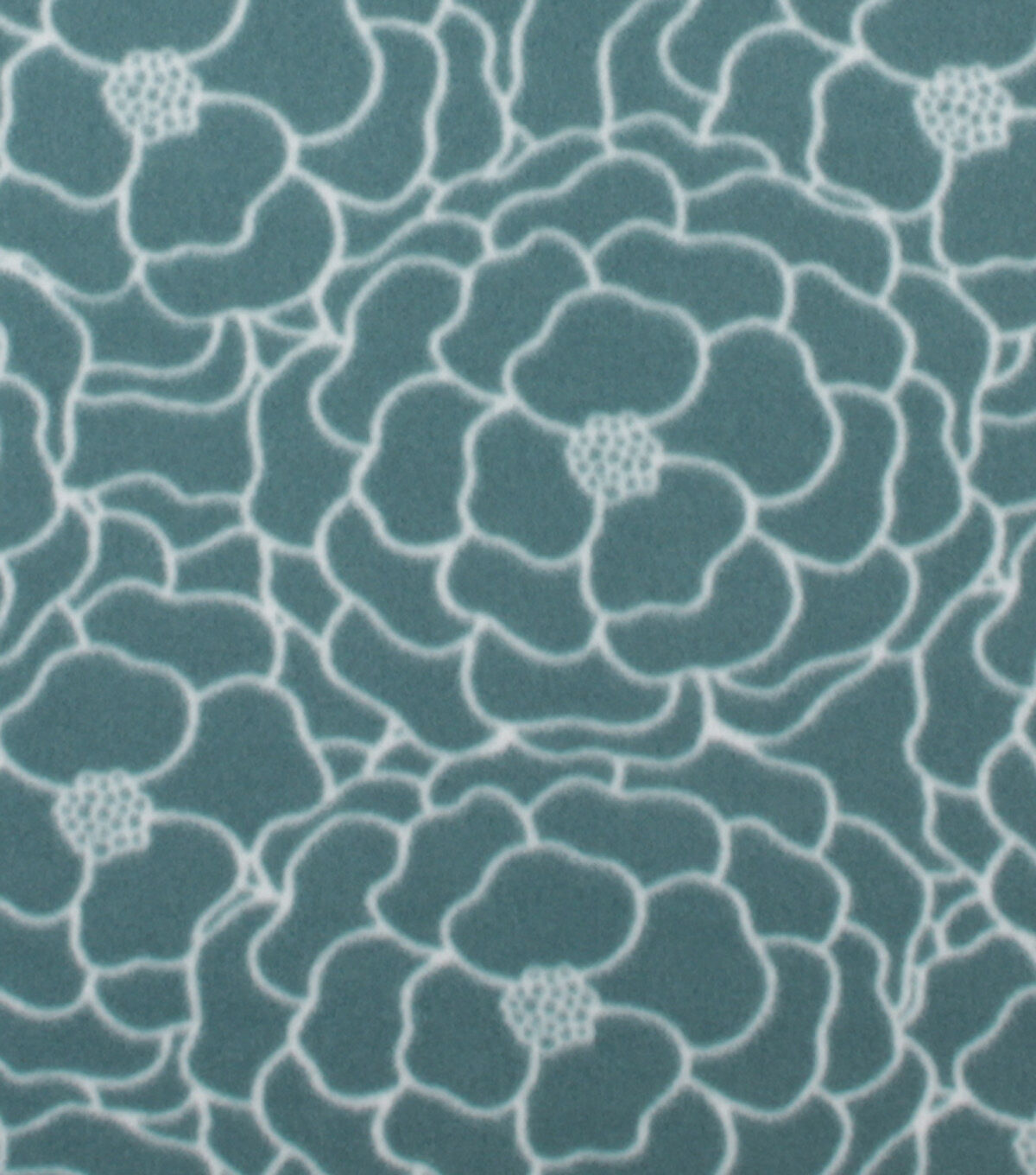 Green Lined Floral Blizzard Fleece Fabric