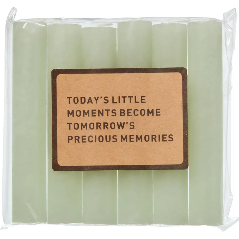 Kwantum Kaarsen & Theelichten | Kaarsen & Theelichten | Dinerkaars  12 Cm – 6 Stuks Mint